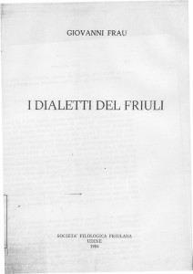 I dialetti del Friuli di G. Frau